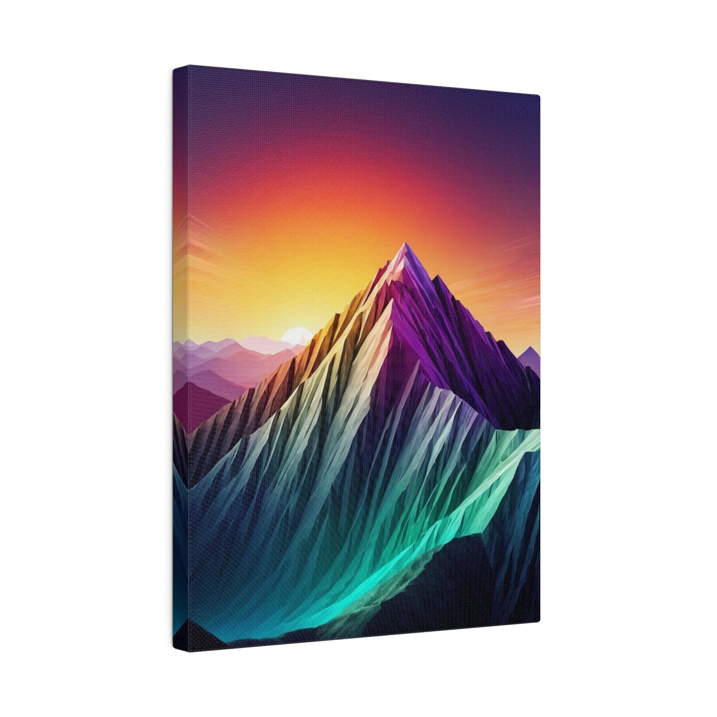 Colourful Minimalist Moutains - Wall Art - Aestheticanvas