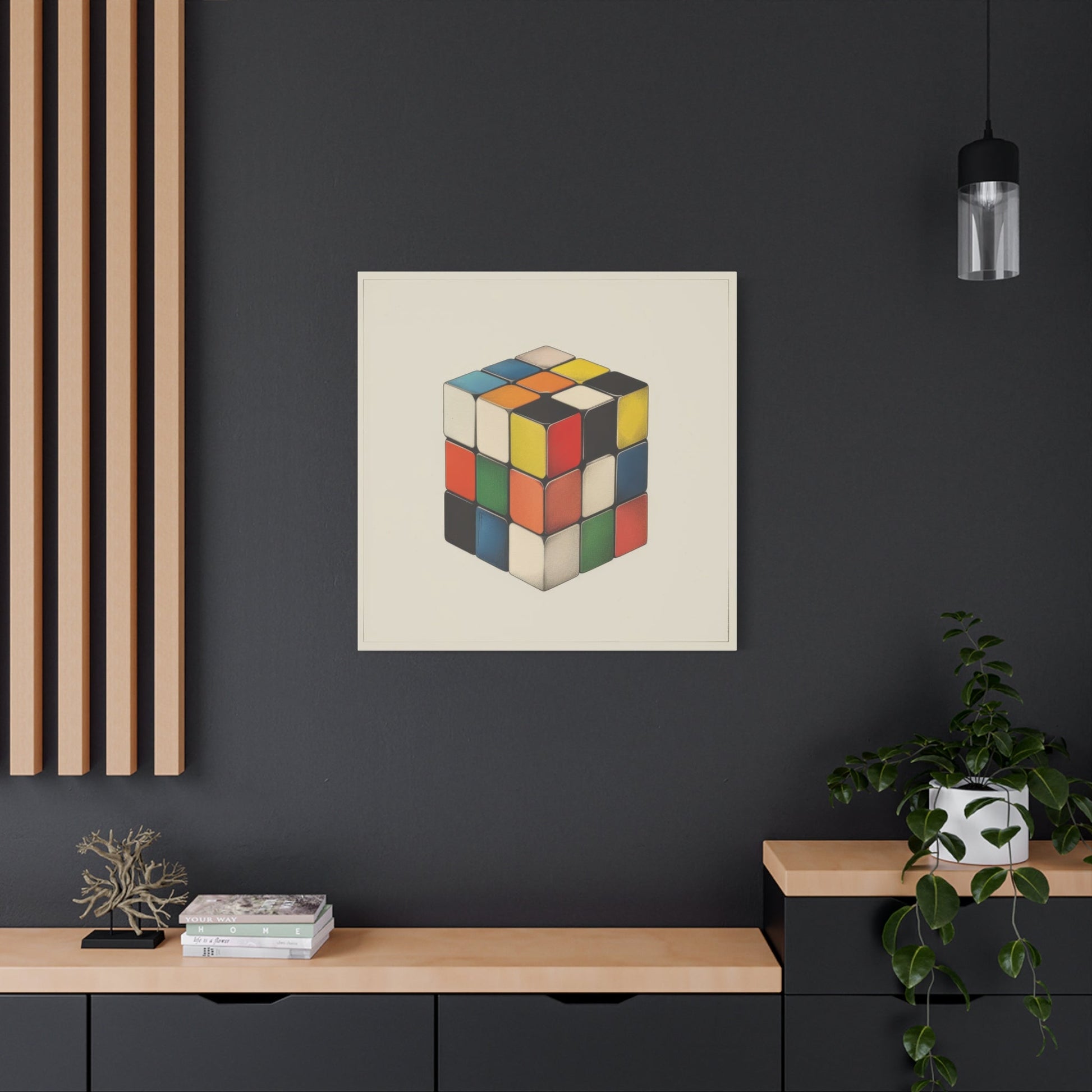 Colours of the Rubik's Cube - Vintage Wall Art - Aestheticanvas