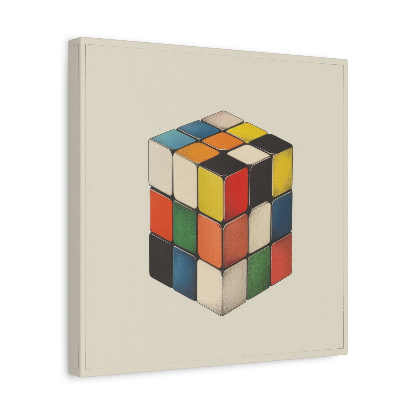 Colours of the Rubik's Cube - Vintage Wall Art - Aestheticanvas