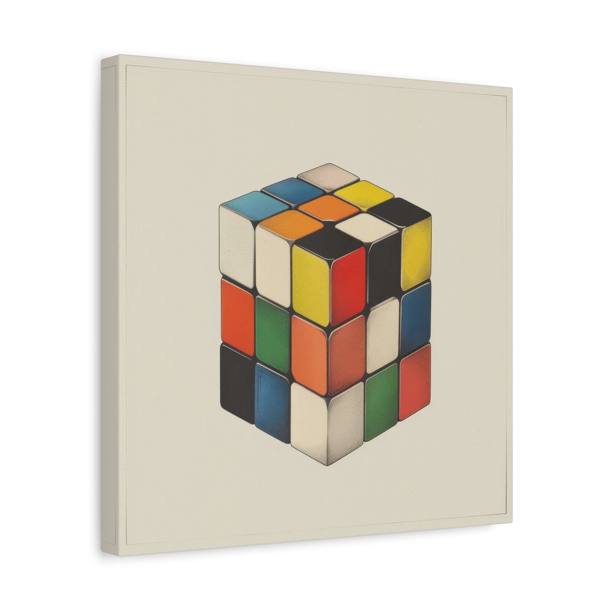 Colours of the Rubik's Cube - Vintage Wall Art - Aestheticanvas