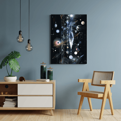 Cosmic Geometry Universe - Abstract Wall Art - Aestheticanvas