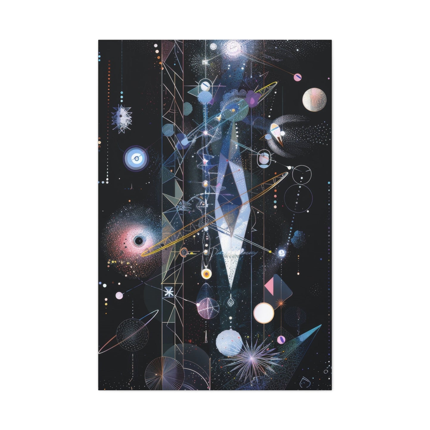 Cosmic Geometry Universe - Abstract Wall Art - Aestheticanvas