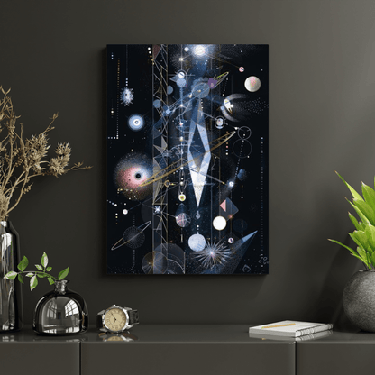 Cosmic Geometry Universe - Abstract Wall Art - Aestheticanvas