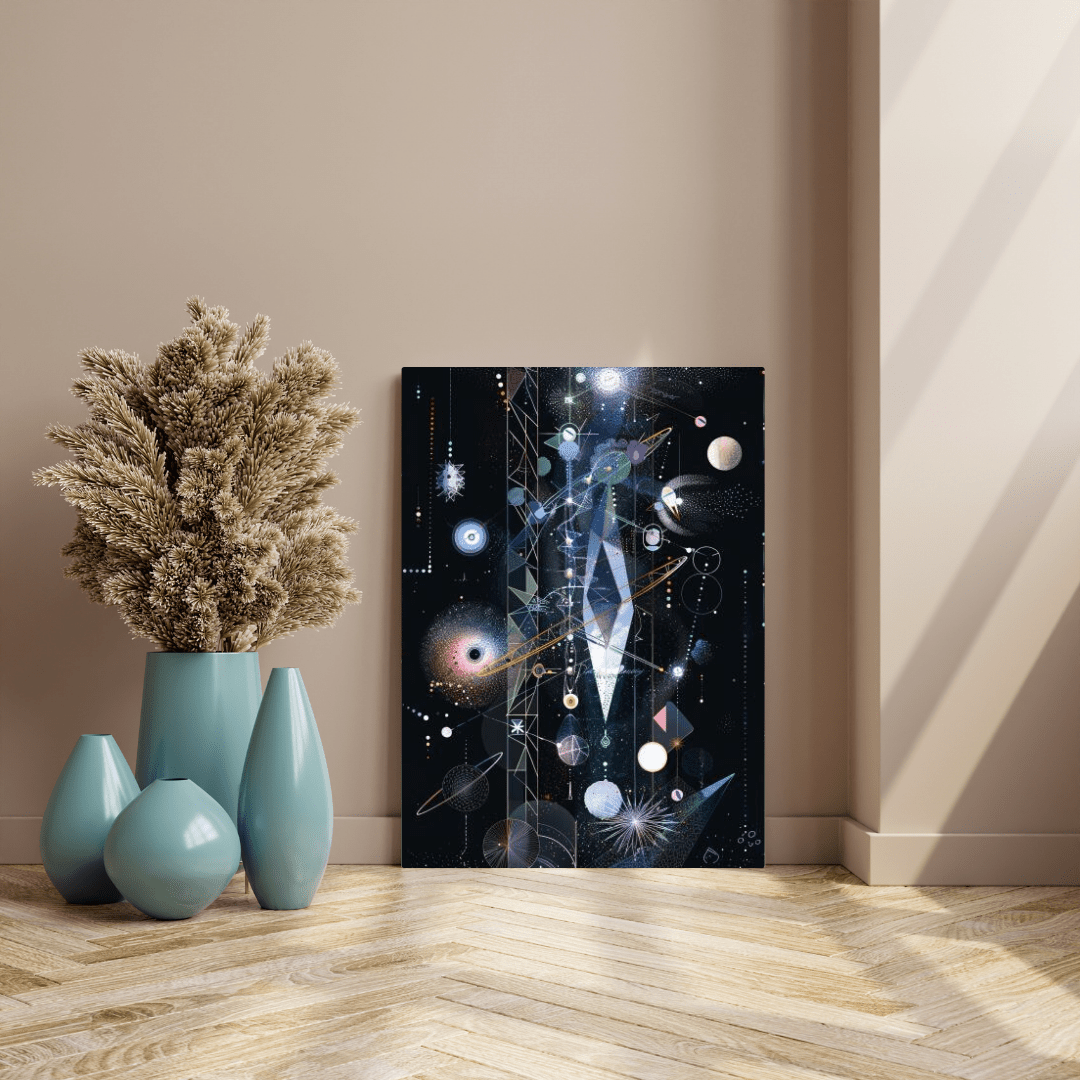 Cosmic Geometry Universe - Abstract Wall Art - Aestheticanvas