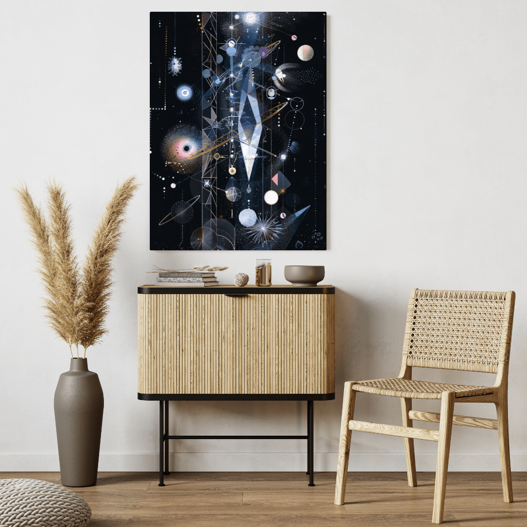 Cosmic Geometry Universe - Abstract Wall Art - Aestheticanvas