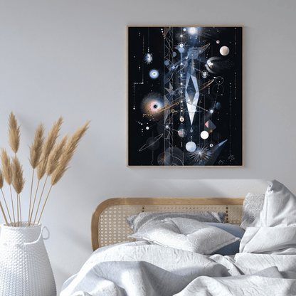 Cosmic Geometry Universe - Abstract Wall Art - Aestheticanvas