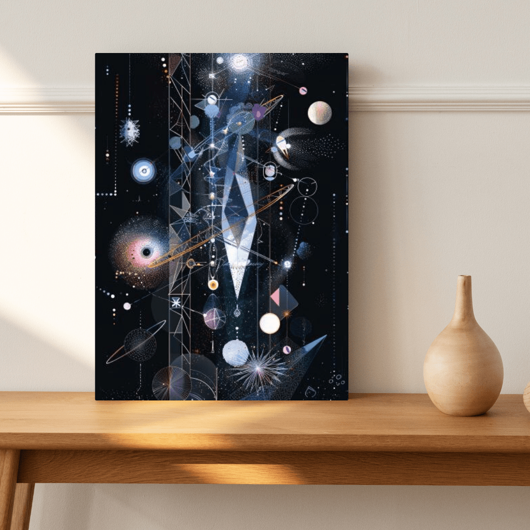 Cosmic Geometry Universe - Abstract Wall Art - Aestheticanvas