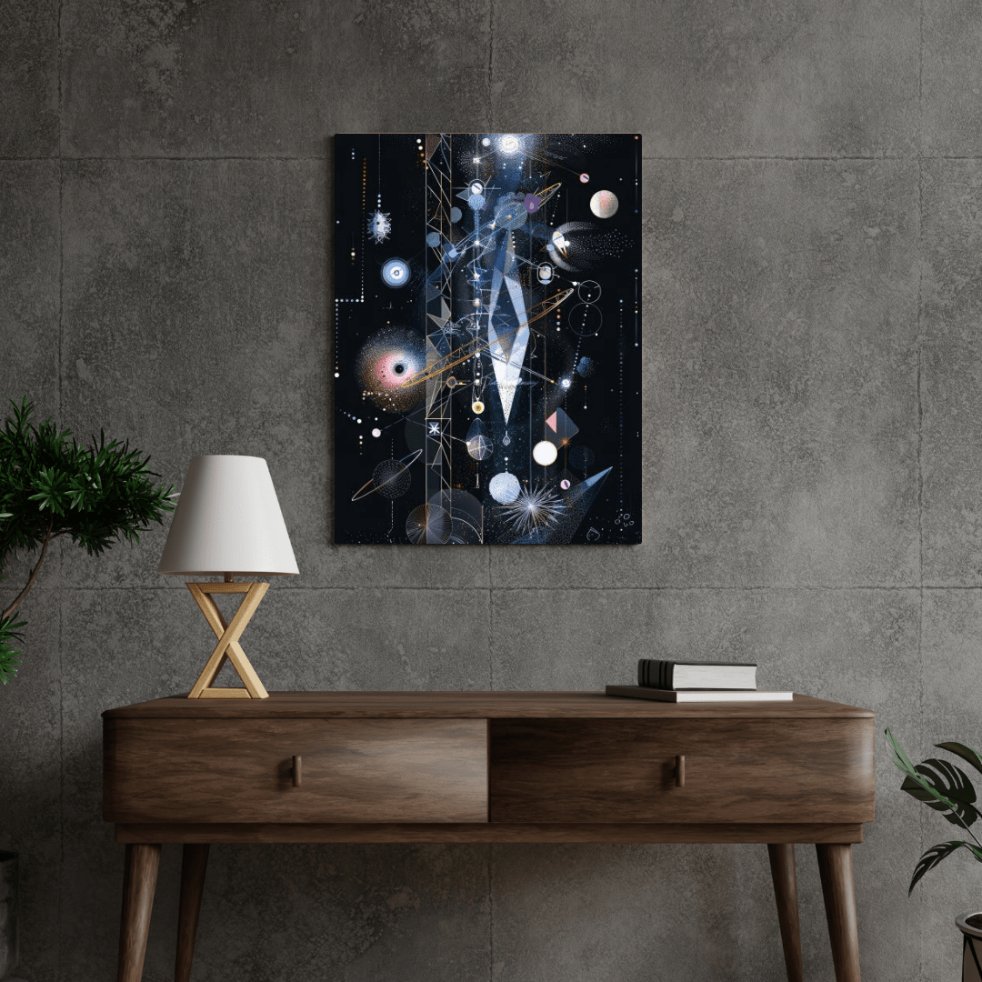 Cosmic Geometry Universe - Abstract Wall Art - Aestheticanvas