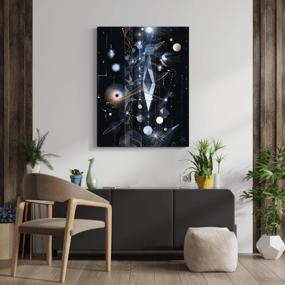 Cosmic Geometry Universe - Abstract Wall Art - Aestheticanvas