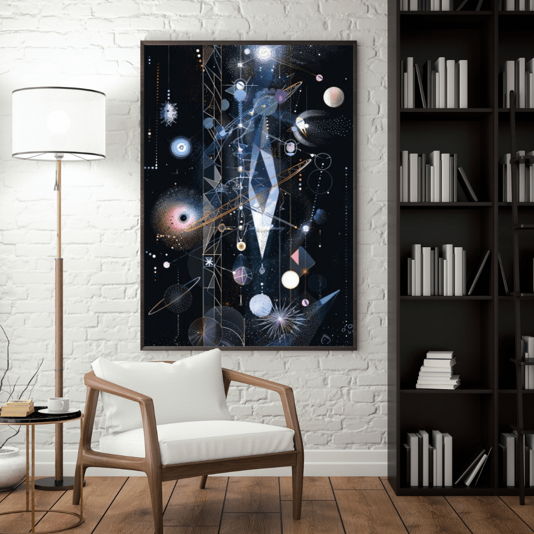 Cosmic Geometry Universe - Abstract Wall Art - Aestheticanvas