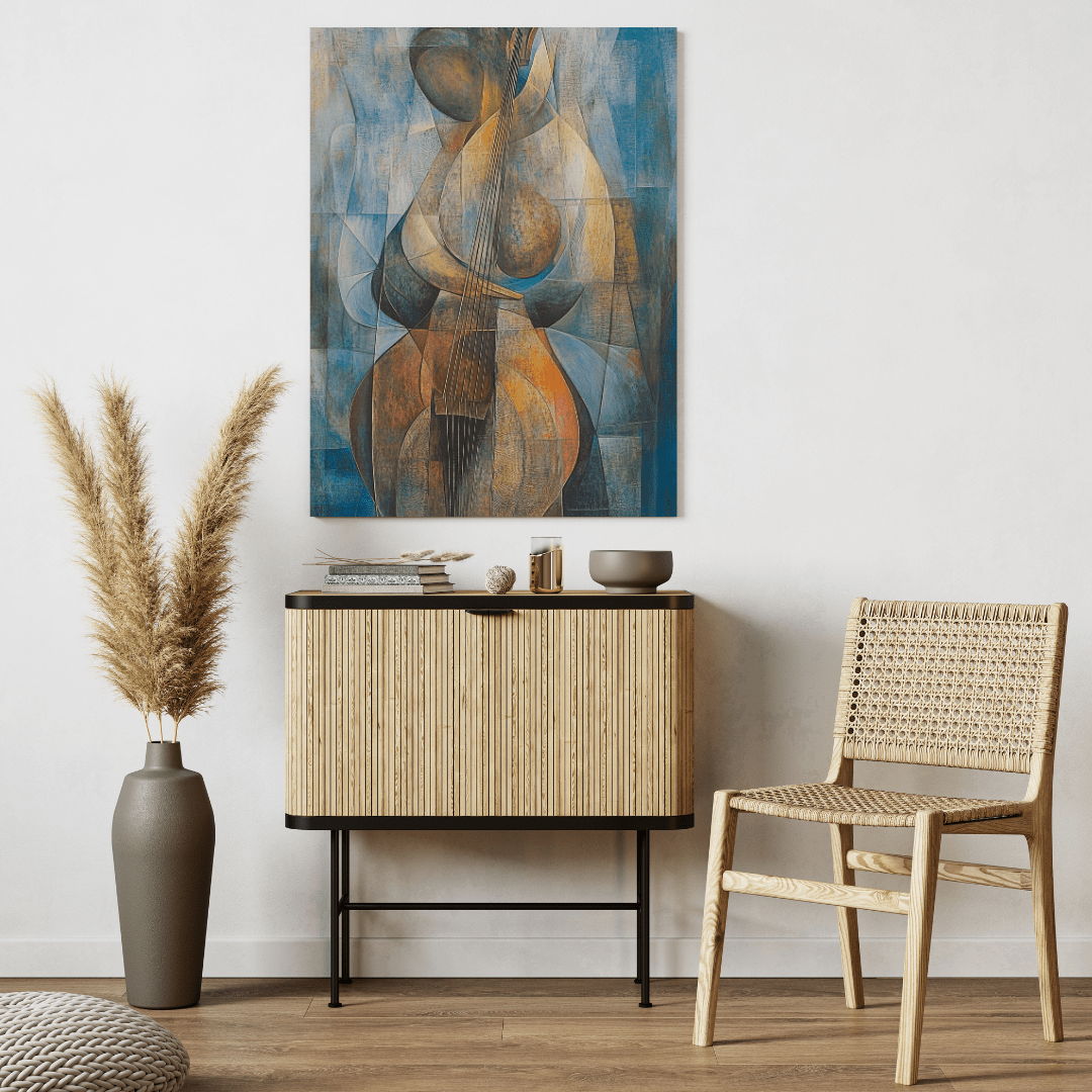 Cubist Melody in Rich Hues - Music Wall Art - Aestheticanvas