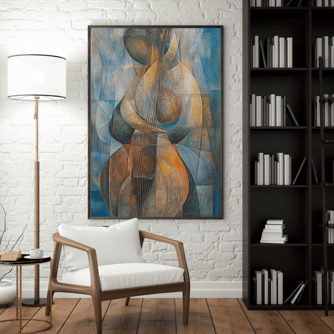 Cubist Melody in Rich Hues - Music Wall Art - Aestheticanvas