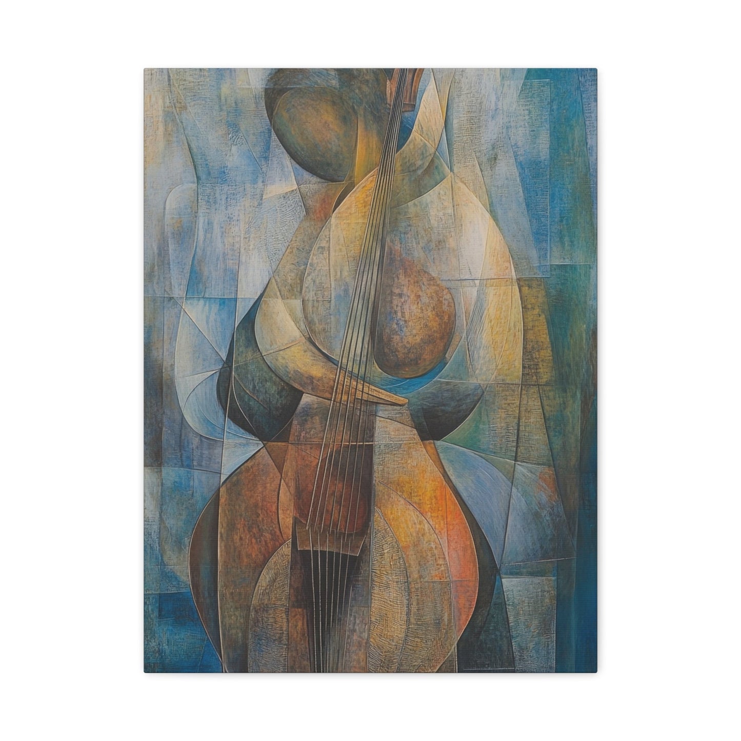 Cubist Melody in Rich Hues - Music Wall Art - Aestheticanvas