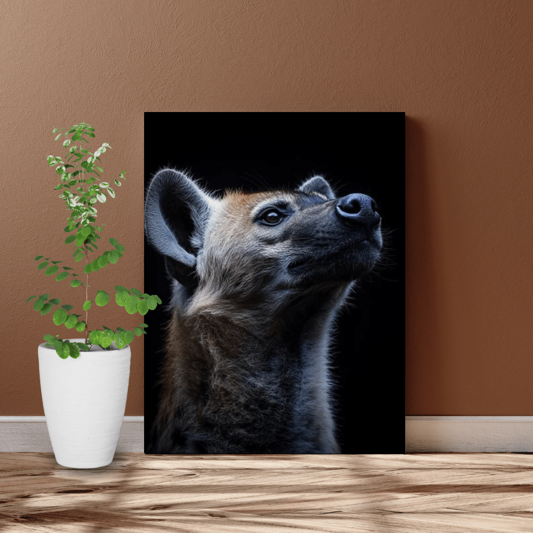 Curious Hyena - Wildlife Wall Art - Aestheticanvas