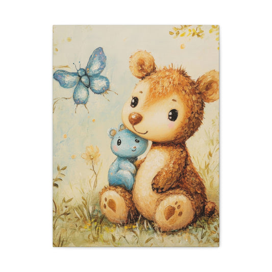 Cuties and Butterfly - Kids Wall Art - Aestheticanvas