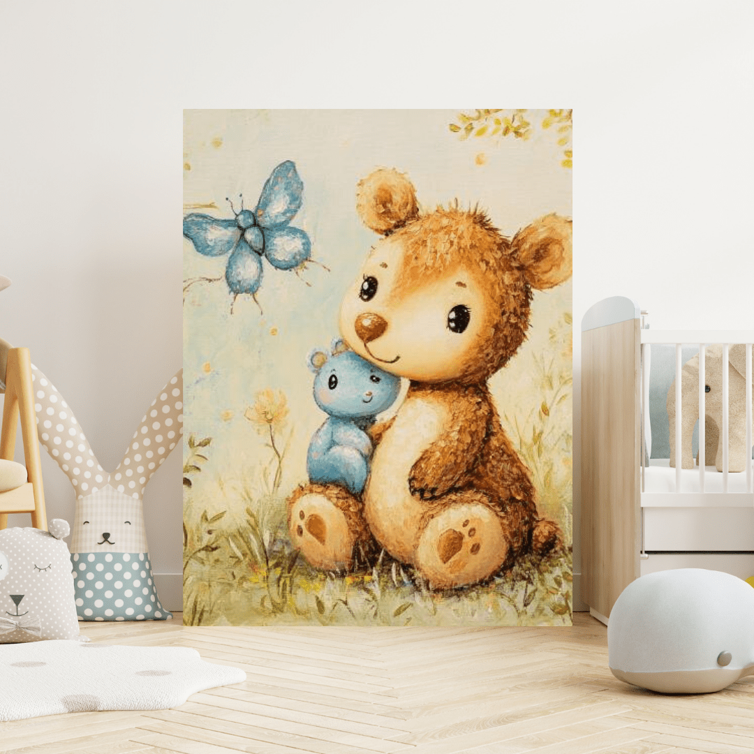 Cuties and Butterfly - Kids Wall Art - Aestheticanvas