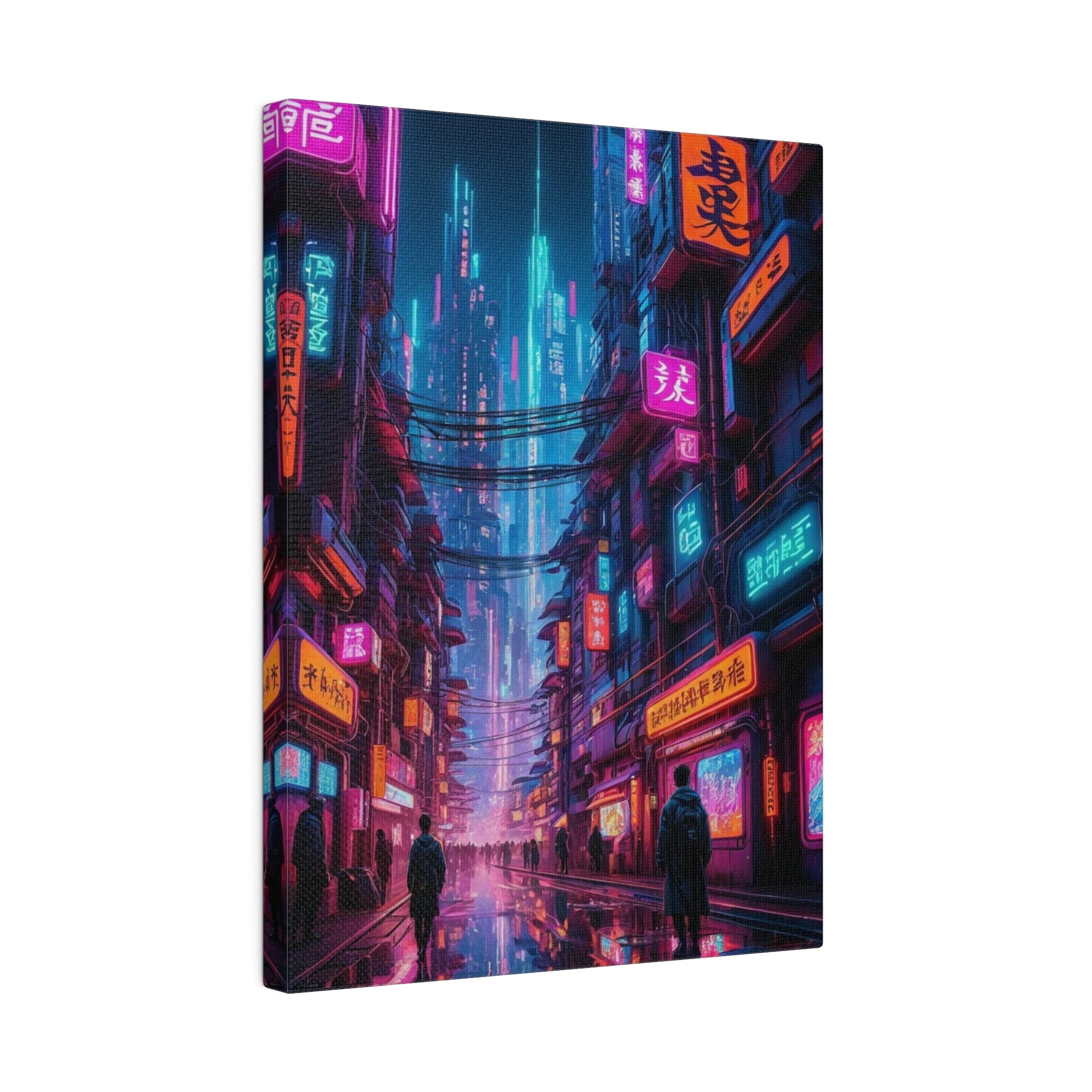 Cyberpunk Futuristic City - Wall Art - Aestheticanvas