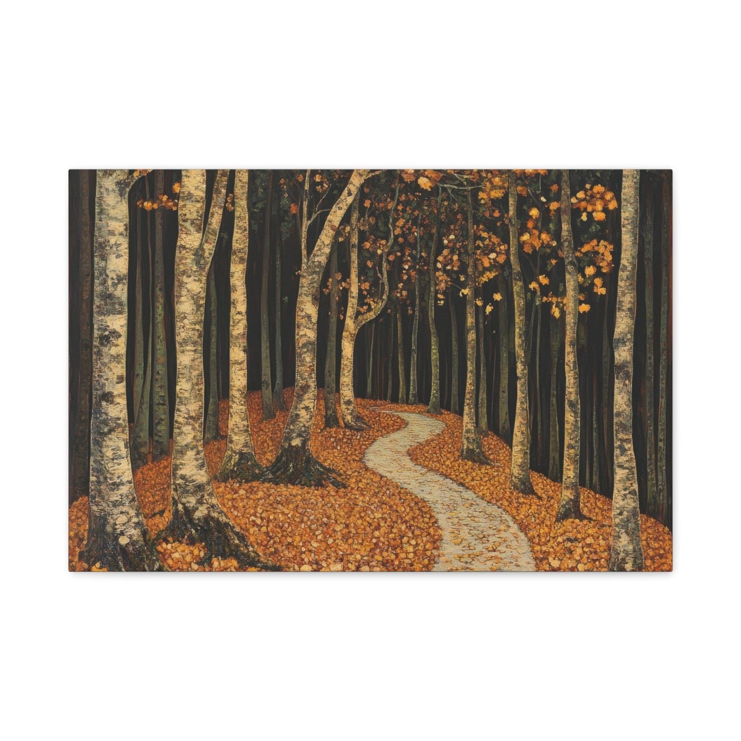 Dark Autumn Forest Pathway - Nature Wall Art - Aestheticanvas