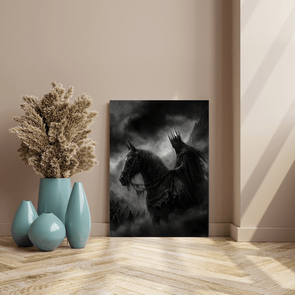 Dark Rider of the Mist - Fantasy Wall Art - Aestheticanvas