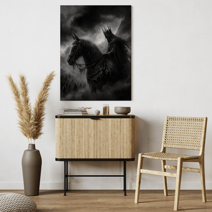 Dark Rider of the Mist - Fantasy Wall Art - Aestheticanvas