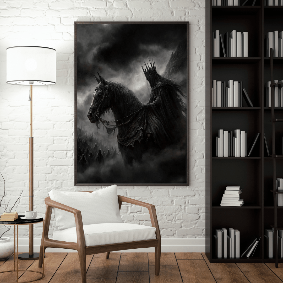 Dark Rider of the Mist - Fantasy Wall Art - Aestheticanvas