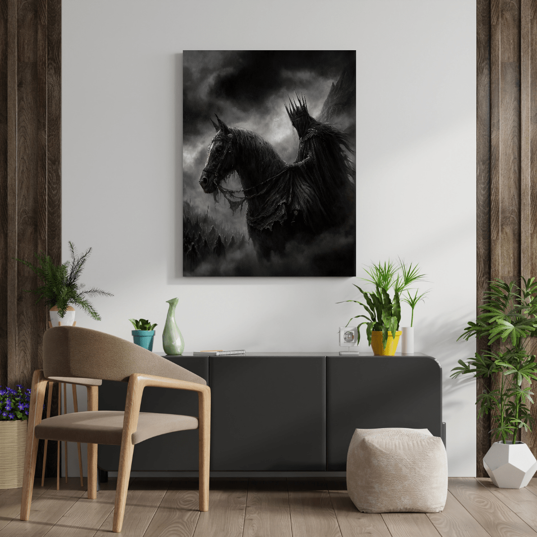 Dark Rider of the Mist - Fantasy Wall Art - Aestheticanvas