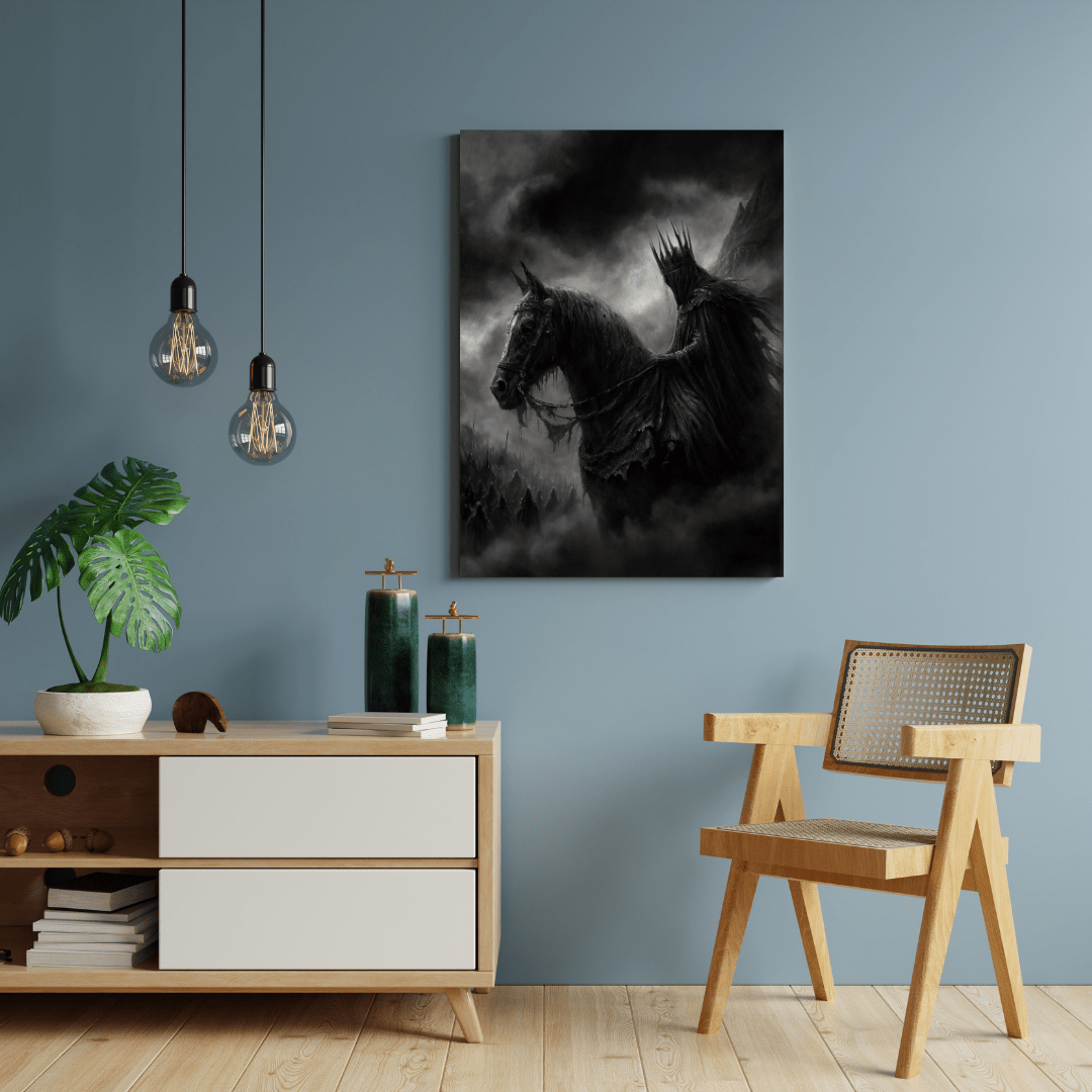 Dark Rider of the Mist - Fantasy Wall Art - Aestheticanvas