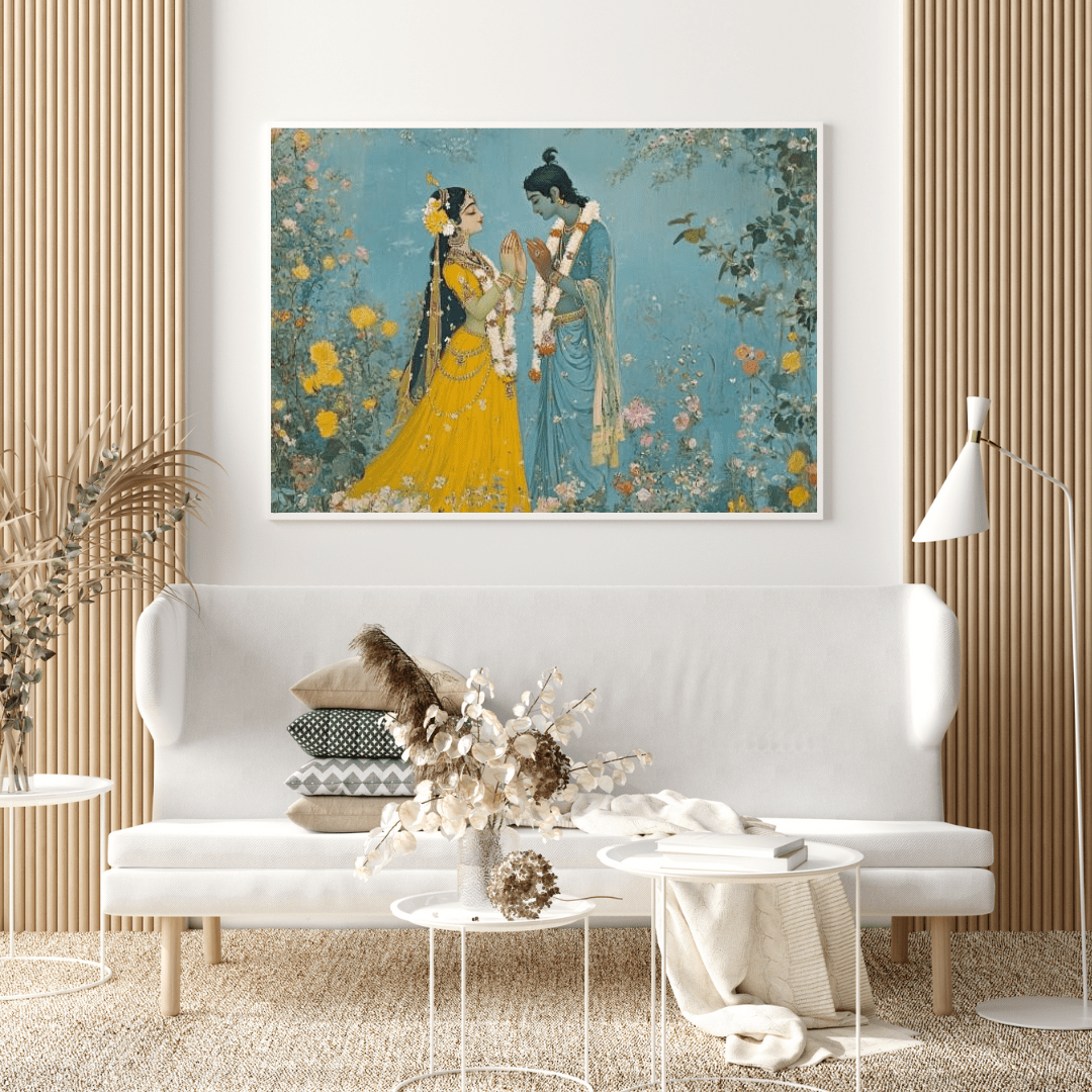 Divine Harmony in Garden - Spiritual Wall Art - Aestheticanvas