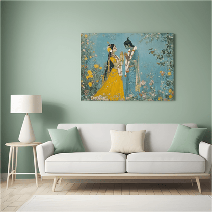 Divine Harmony in Garden - Spiritual Wall Art - Aestheticanvas