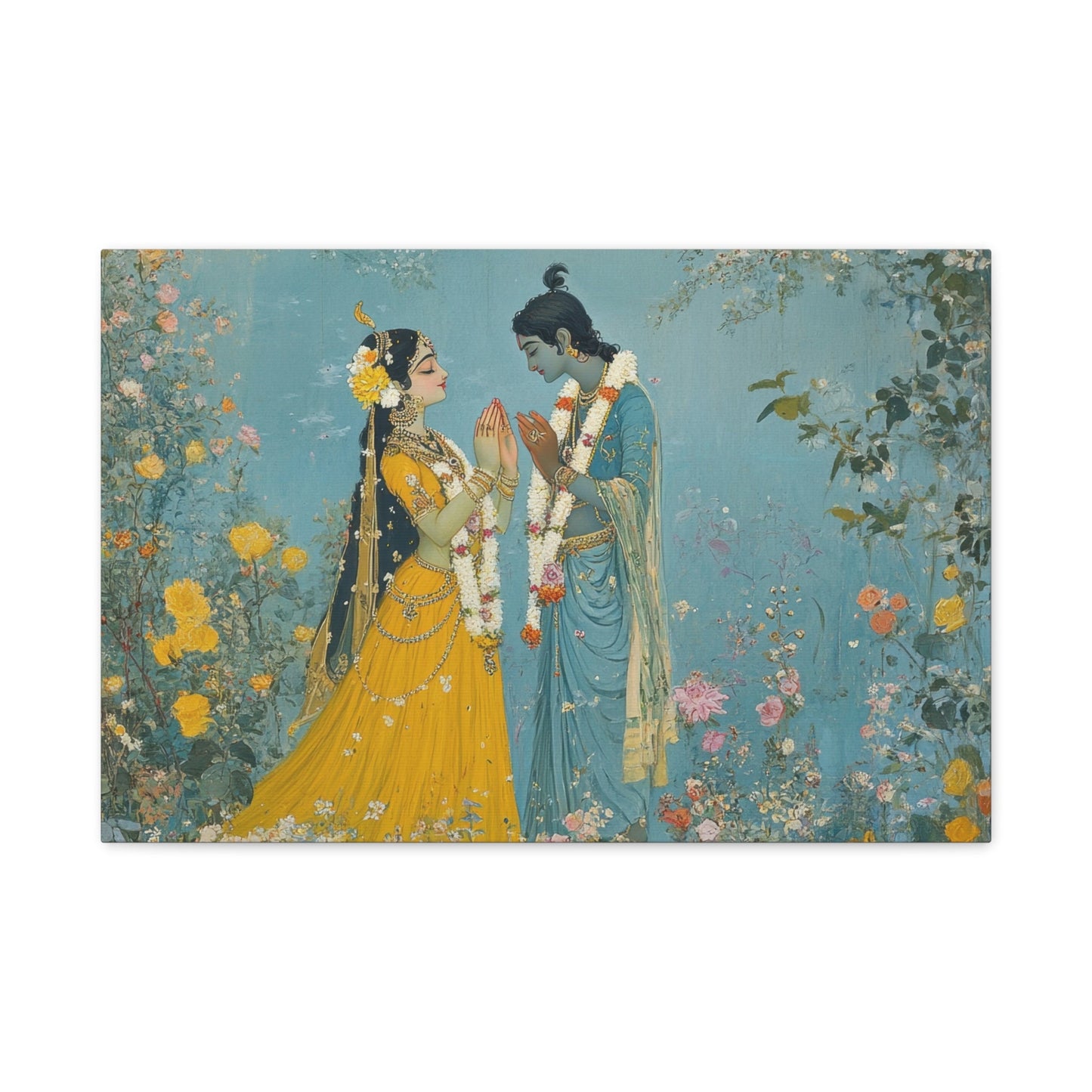 Divine Harmony in Garden - Spiritual Wall Art - Aestheticanvas