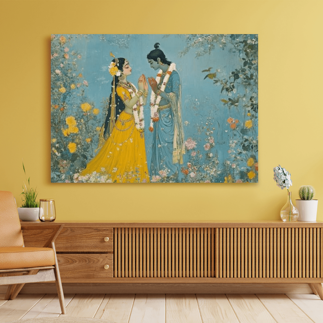 Divine Harmony in Garden - Spiritual Wall Art - Aestheticanvas