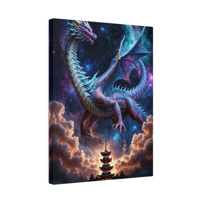 Dragon Protecting Temple - Wall Art - Aestheticanvas