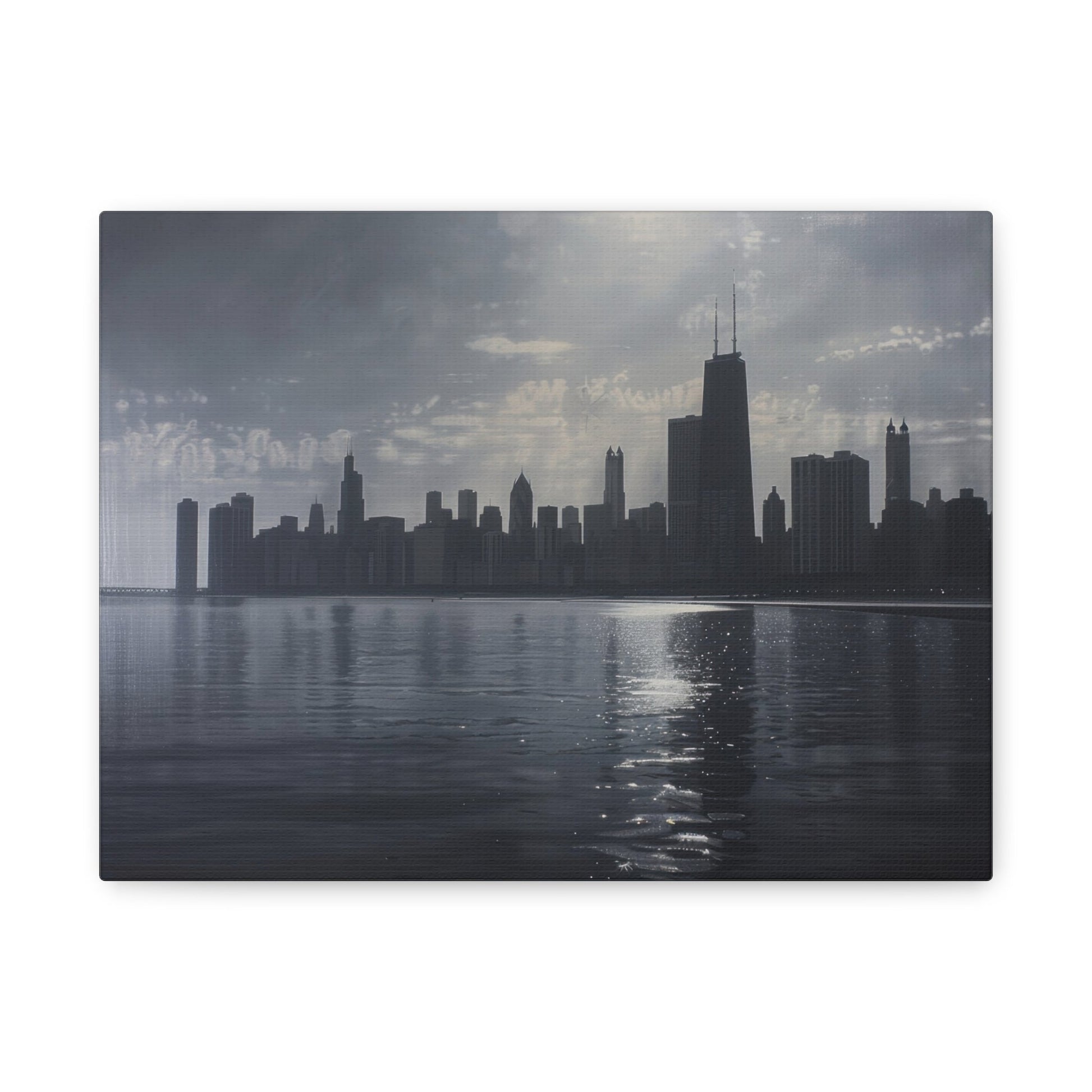 Dramatic City Skyline Reflection - Urban Wall Art - Aestheticanvas