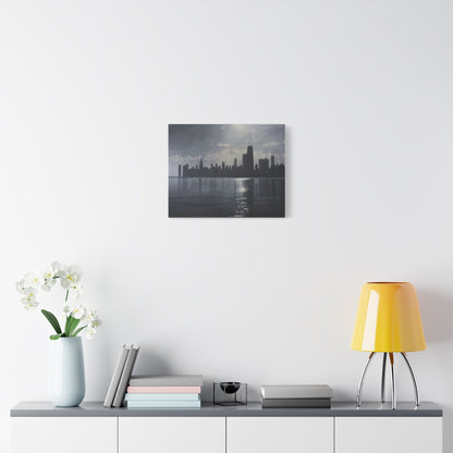 Dramatic City Skyline Reflection - Urban Wall Art - Aestheticanvas