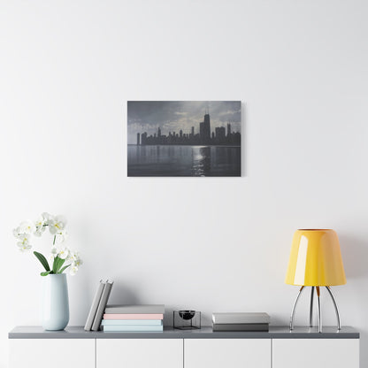 Dramatic City Skyline Reflection - Urban Wall Art - Aestheticanvas