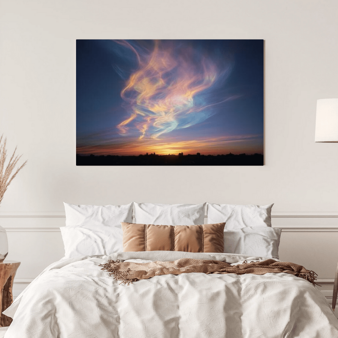 Dramatic Sunset Over Village - Sky Wall Art - Aestheticanvas