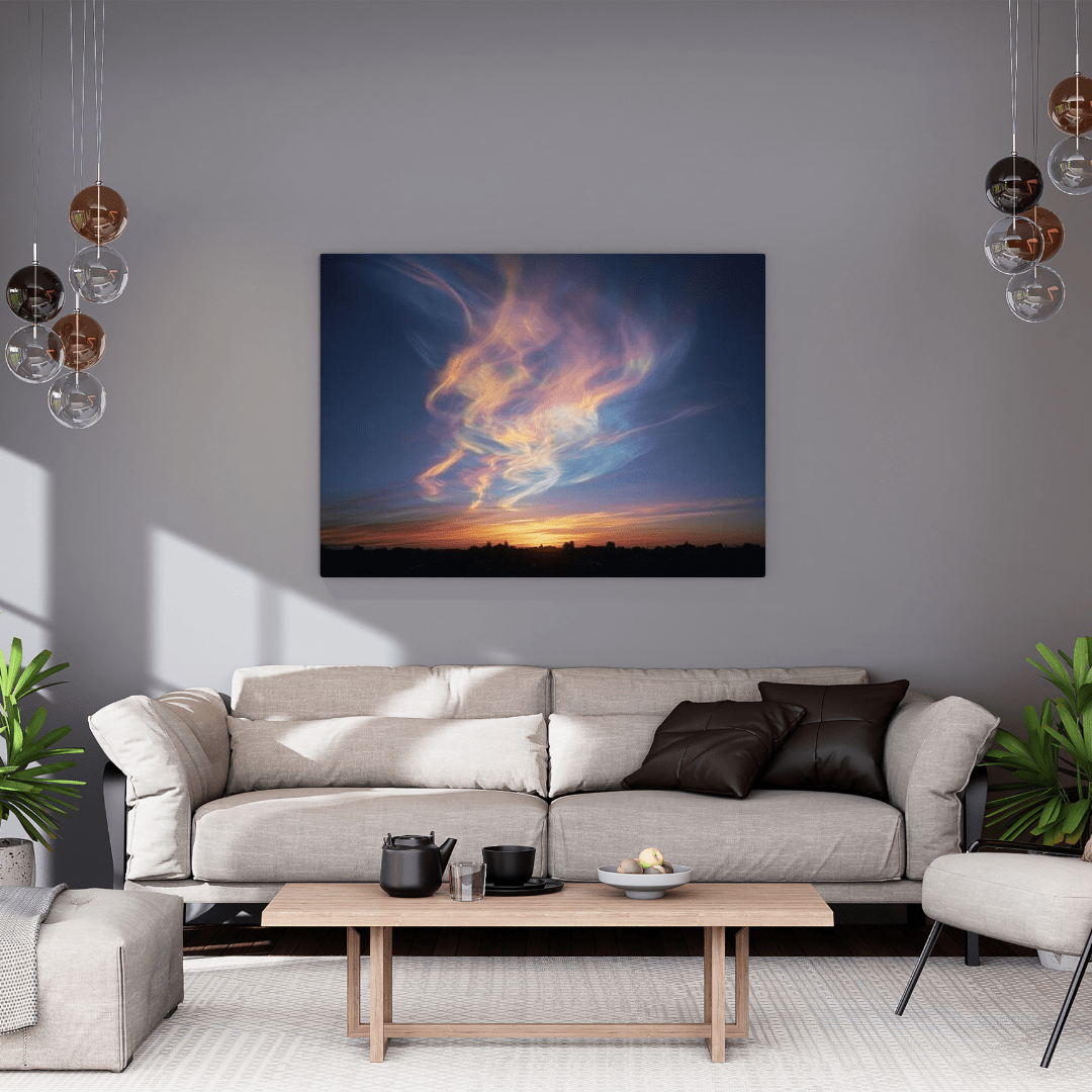 Dramatic Sunset Over Village - Sky Wall Art - Aestheticanvas