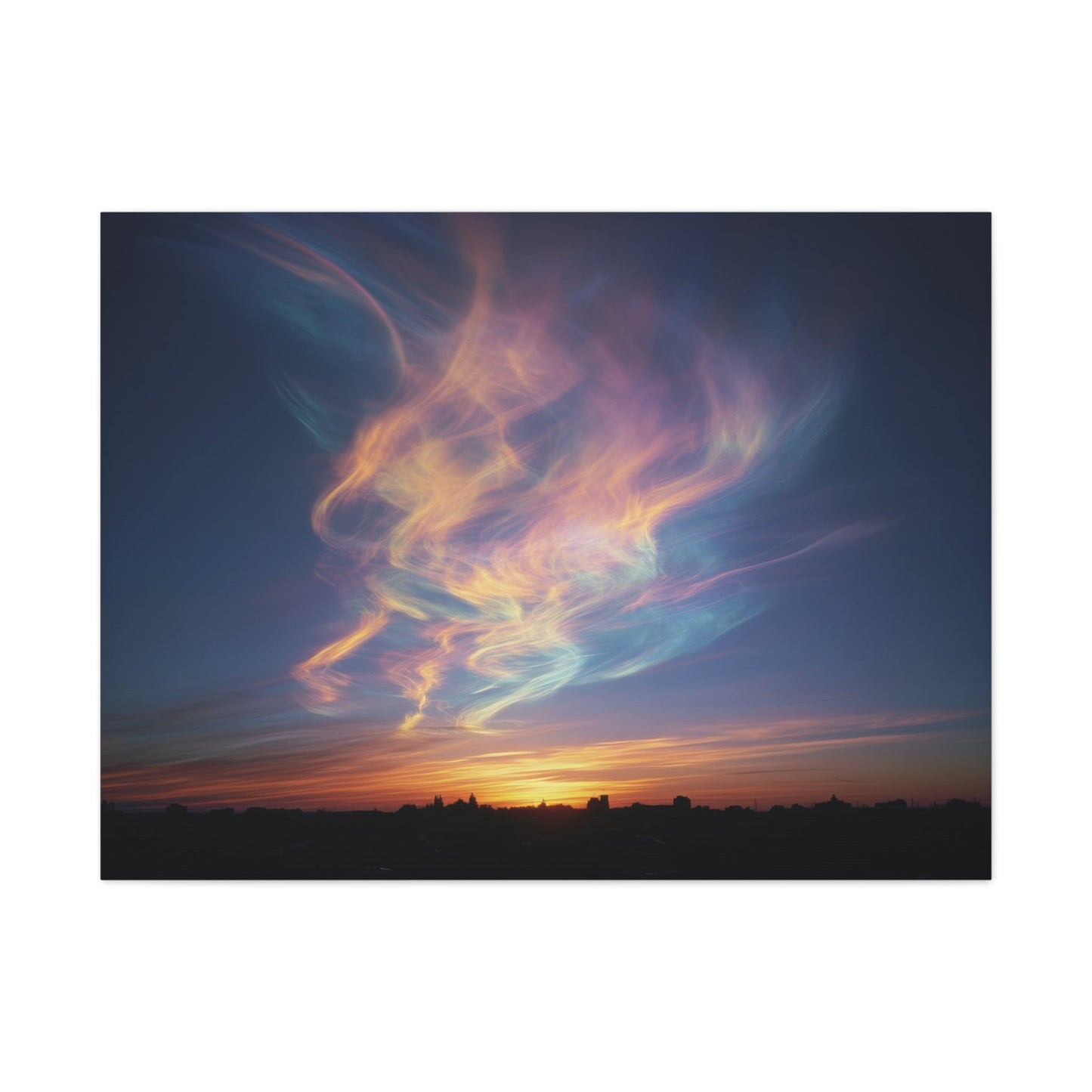 Dramatic Sunset Over Village - Sky Wall Art - Aestheticanvas