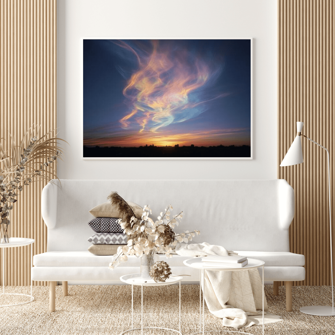 Dramatic Sunset Over Village - Sky Wall Art - Aestheticanvas