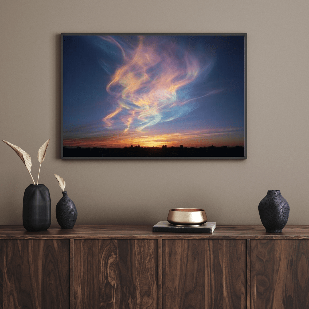 Dramatic Sunset Over Village - Sky Wall Art - Aestheticanvas