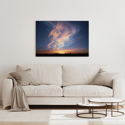 Dramatic Sunset Over Village - Sky Wall Art - Aestheticanvas