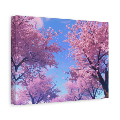 Dreamy Pink Japanese Cherry Blossoms - Floral Wall Art - Aestheticanvas