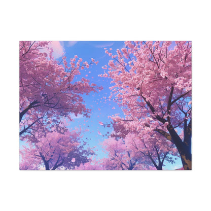 Dreamy Pink Japanese Cherry Blossoms - Floral Wall Art - Aestheticanvas