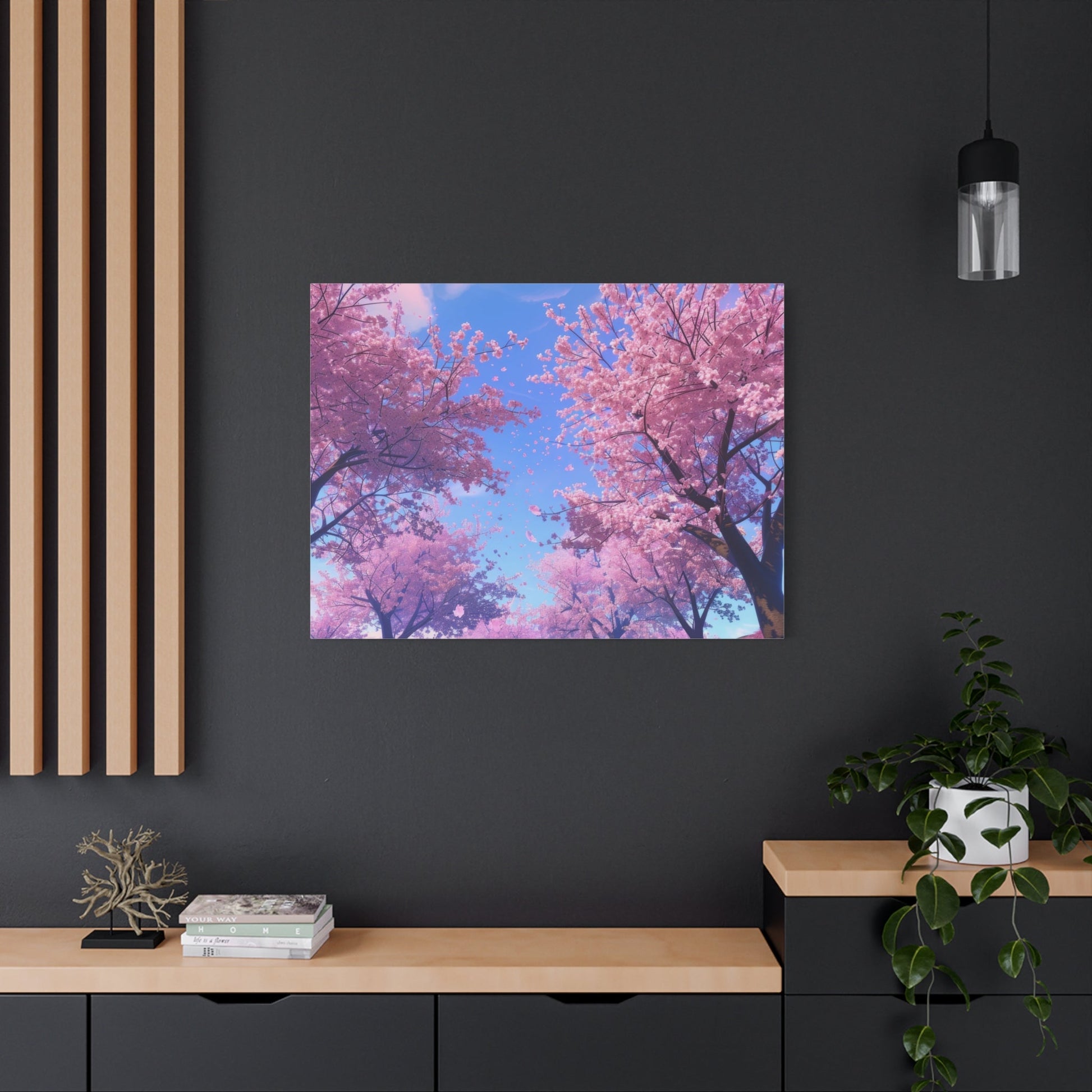 Dreamy Pink Japanese Cherry Blossoms - Floral Wall Art - Aestheticanvas