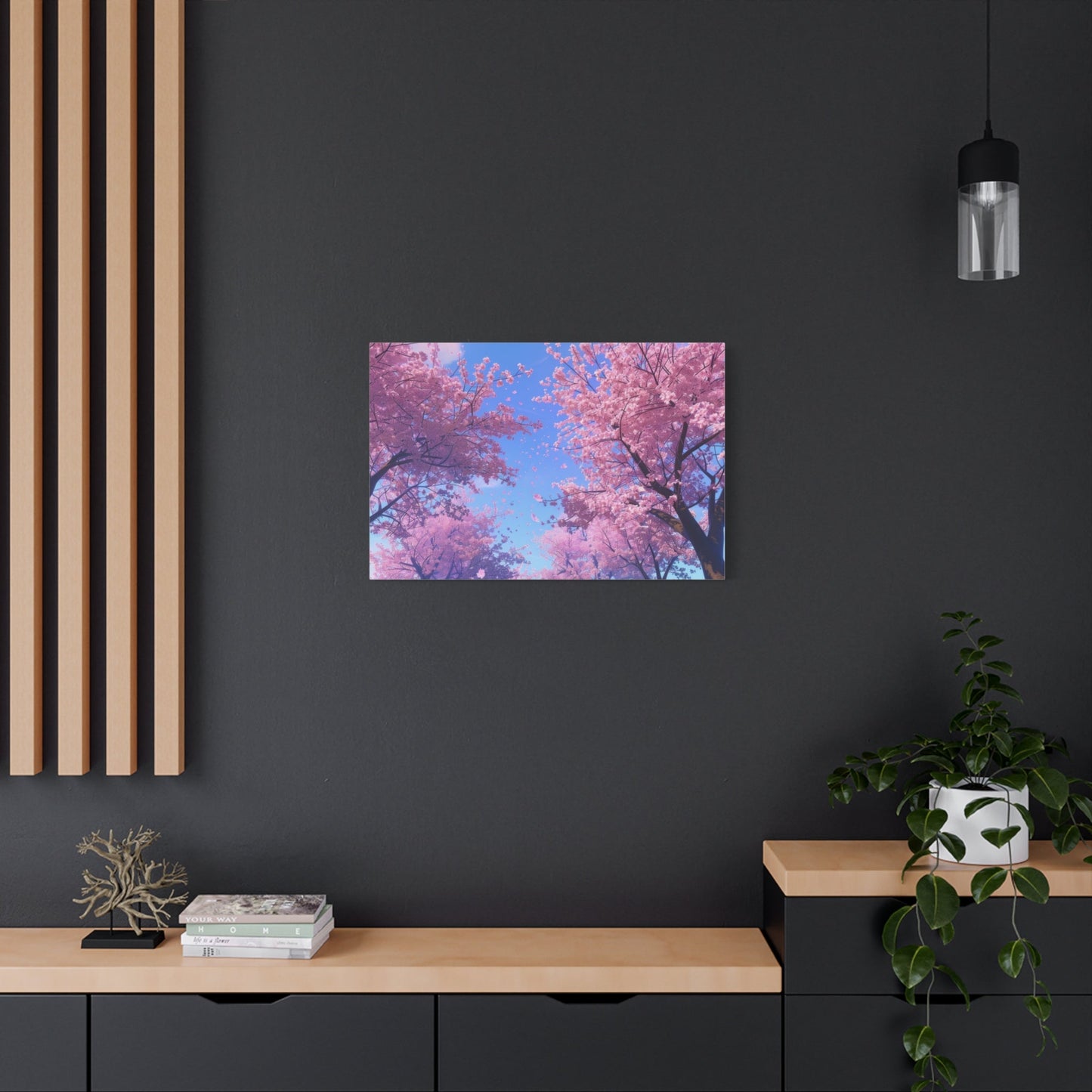 Dreamy Pink Japanese Cherry Blossoms - Floral Wall Art - Aestheticanvas