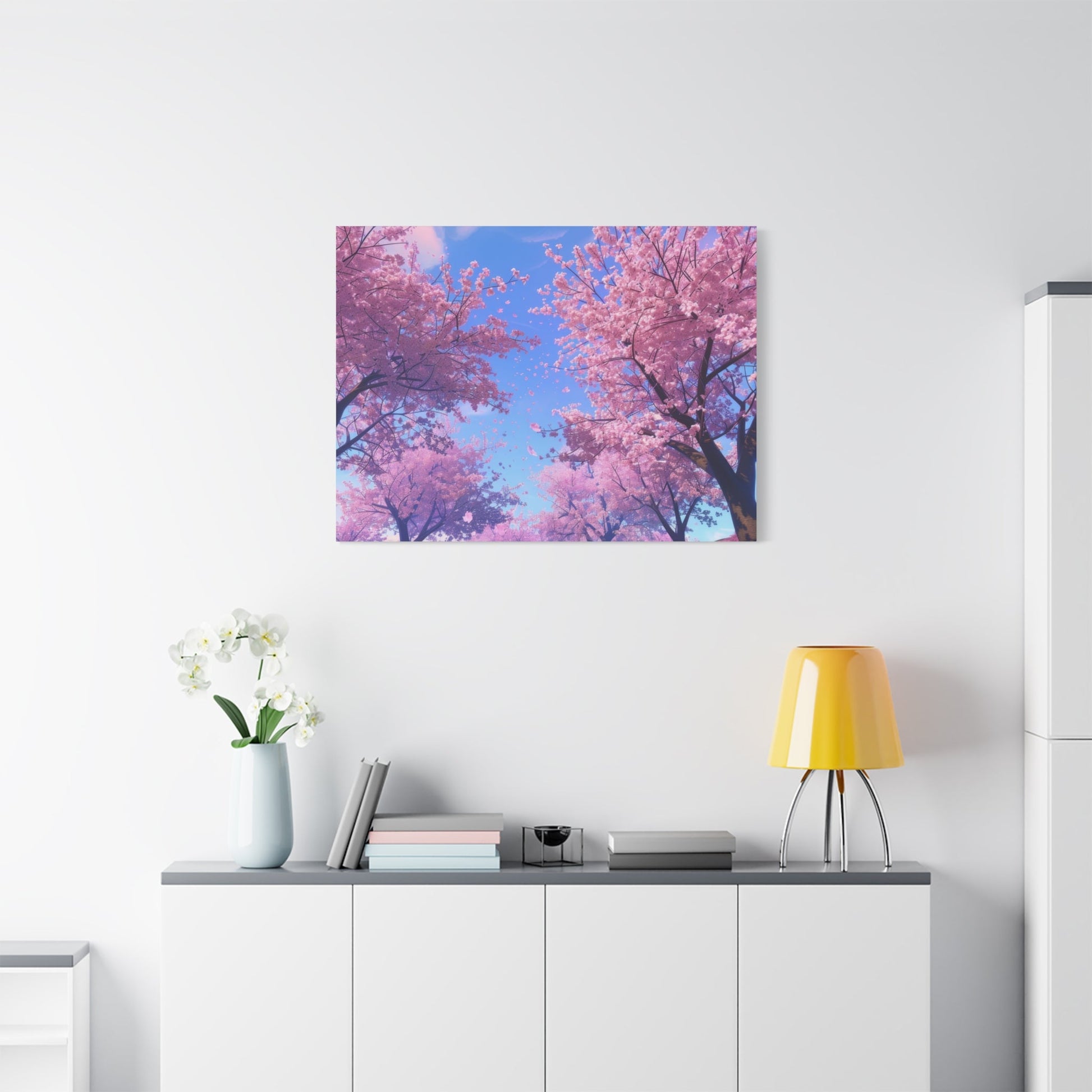 Dreamy Pink Japanese Cherry Blossoms - Floral Wall Art - Aestheticanvas