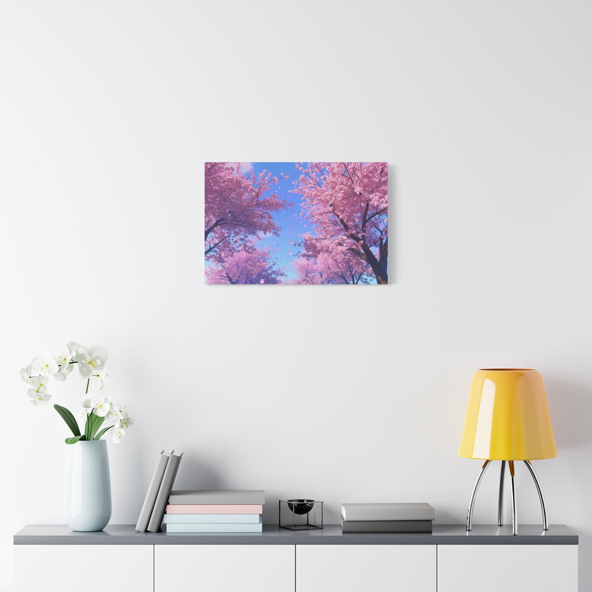 Dreamy Pink Japanese Cherry Blossoms - Floral Wall Art - Aestheticanvas