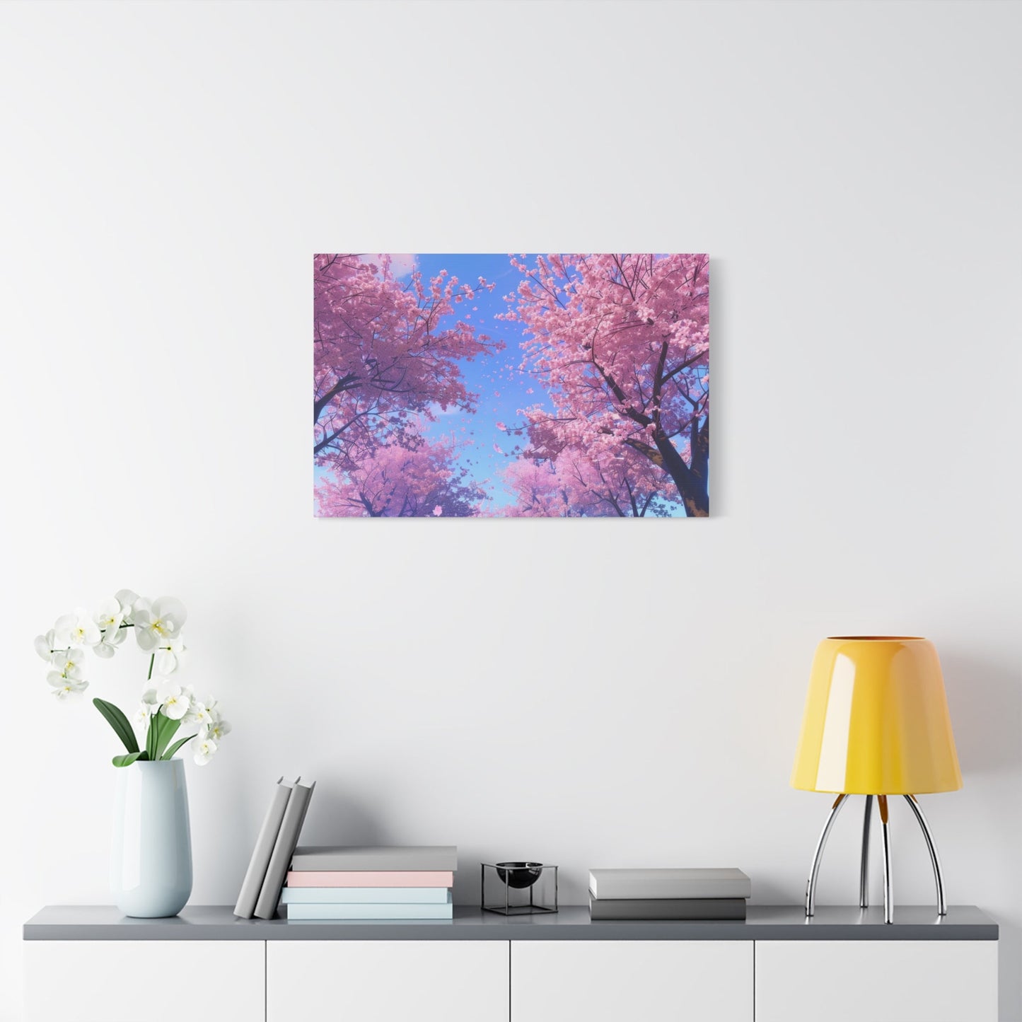 Dreamy Pink Japanese Cherry Blossoms - Floral Wall Art - Aestheticanvas