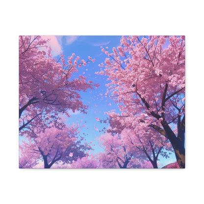 Dreamy Pink Japanese Cherry Blossoms - Floral Wall Art - Aestheticanvas