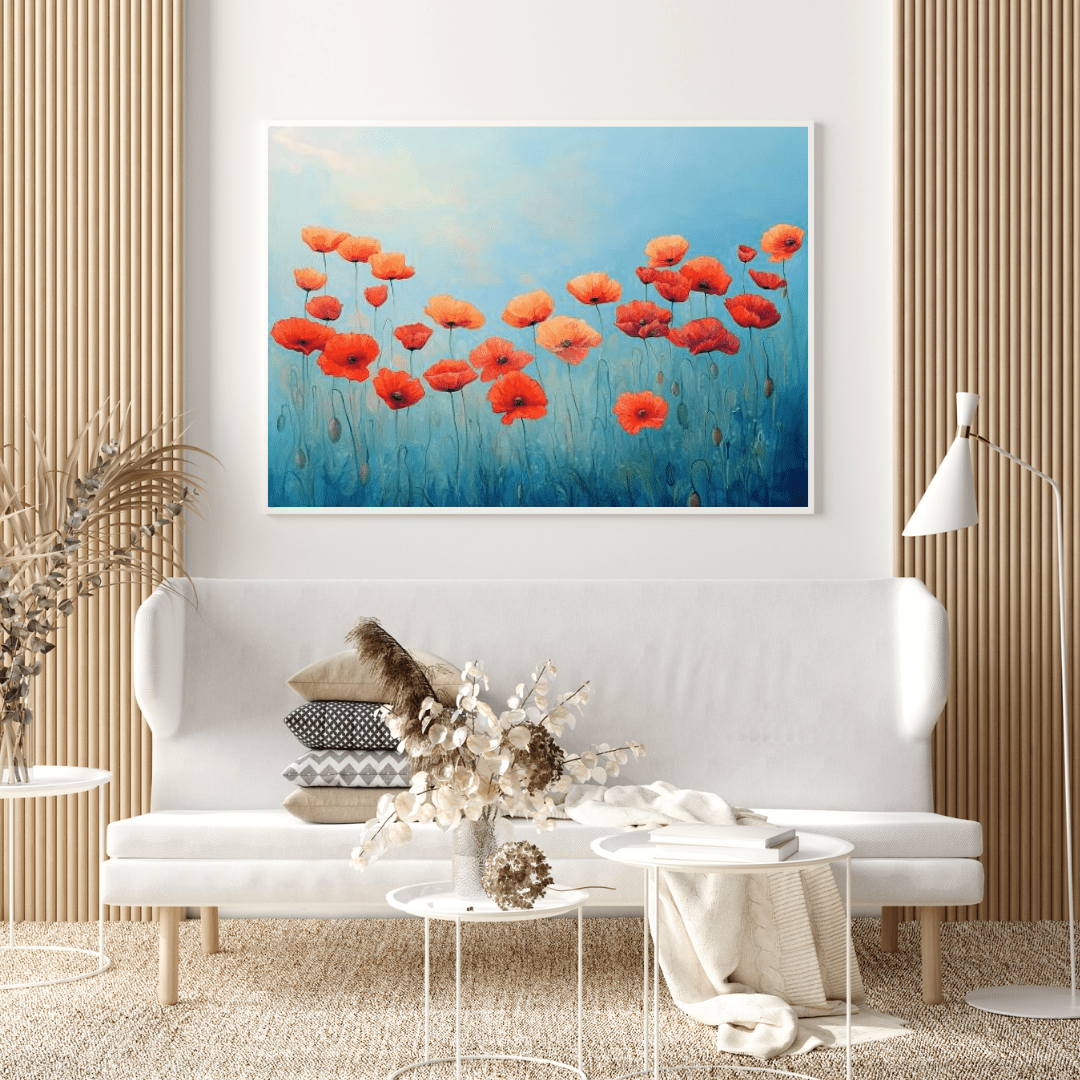 Dreamy Poppy Field Bliss - Flower Wall Art - Aestheticanvas